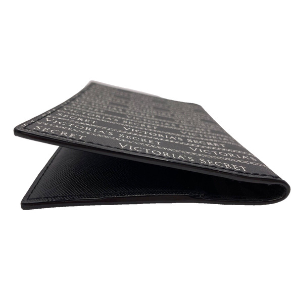 Victoria's Secret VS Monogram Passport Cover Black- White Logo Pre-owned - Picture 6 of 7